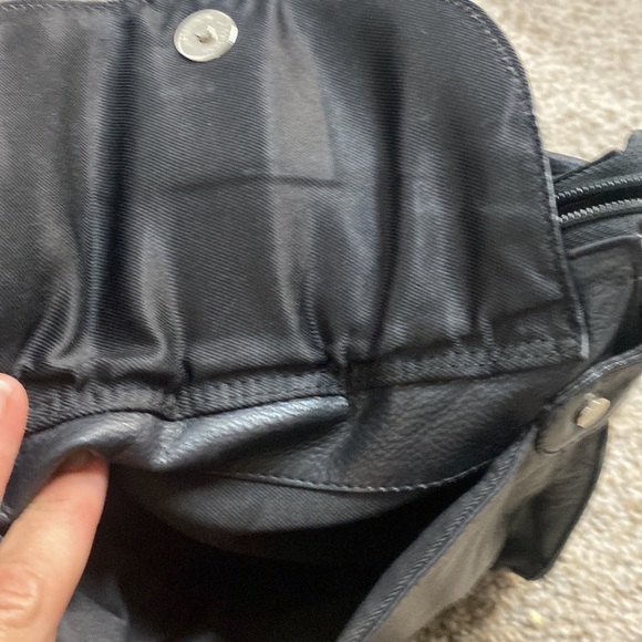 Marco Avane Black Leather Adjustable Crossbody Bag Vintage Shoulder Purse - Picture 5 of 9